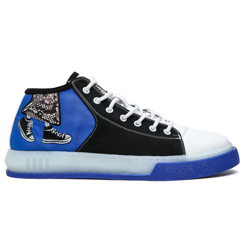 claw money秋冬新款 潮流 时尚 透气 百搭 休闲 板鞋 高帮 拼接 轻便