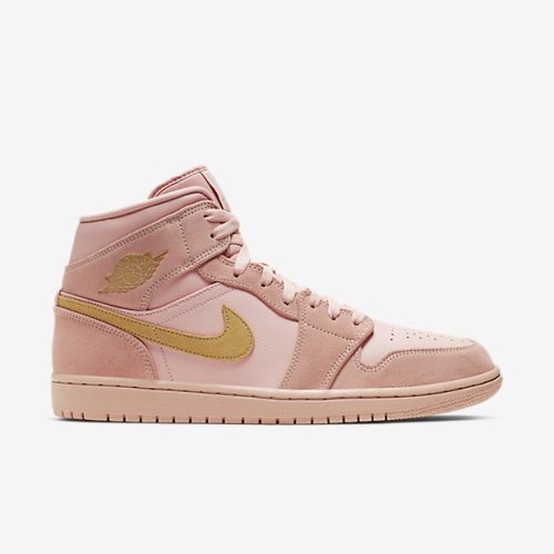 情侣款airjordan1midcoralstardustaj1乔1金钩珊瑚金玫瑰金配色复刻