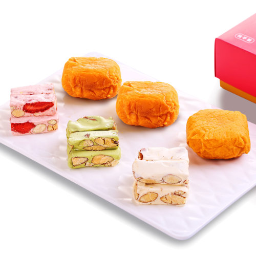 原装进口 芒里偷闲幸福团圆月饼糖果礼盒 400g/盒 (炭烧奶黄流心月饼