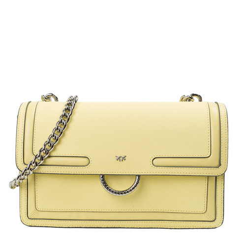 pinko(品高) 黄色皮质女士单肩包