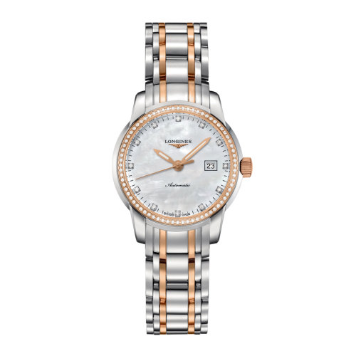 longines/浪琴手表索伊米亚系列日期显示钻石刻度表盘女士自动机械