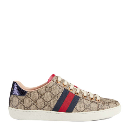 gucci/古驰 女士经典卡其色帆布休闲鞋运动鞋板鞋平底鞋女鞋 499410k2