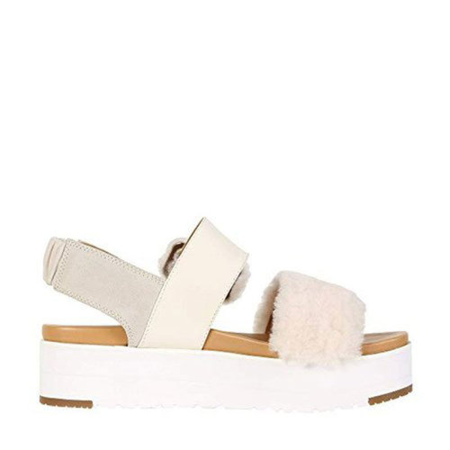 ugg/ugg 春夏款 女款 平跟凉鞋 女士 凉鞋 毛茸 搭扣 时尚 潮流