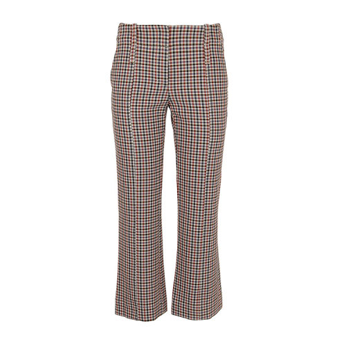 tory burch/汤丽柏琦 19年秋冬 百搭 女性 格纹 女士休闲裤 57581 986