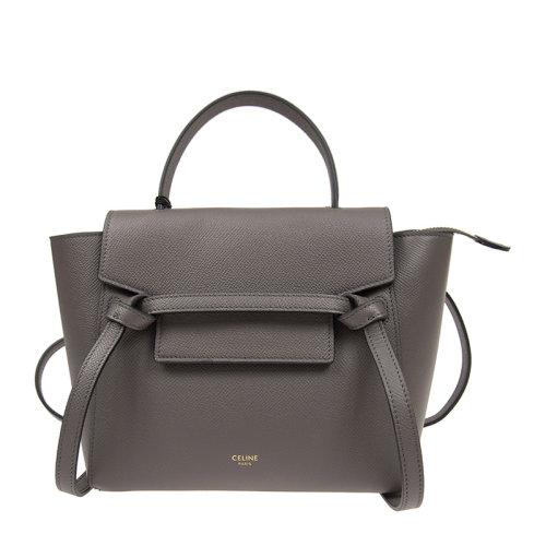 celine/赛琳 21春夏 micro belt系列 女士纯色牛皮鲶鱼包手提包