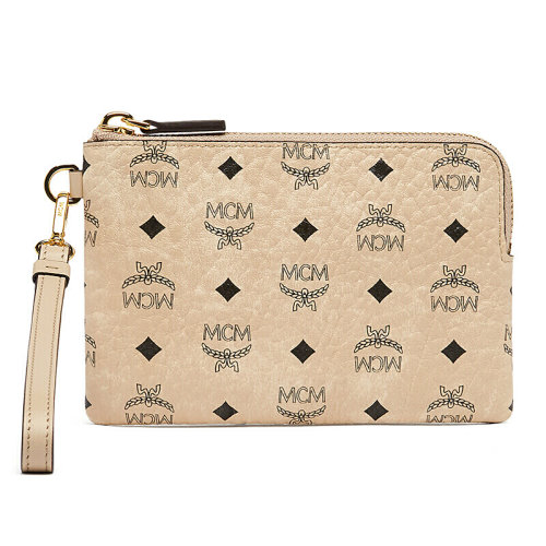 mcm/mcm 手包零钱包新款经典logo印花手拿包 小号 米色 myz7avc18ig