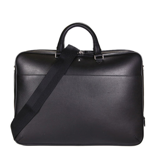 montblanc/万宝龙 男士牛皮拉链单肩公文包 手提包 ms08-124077black