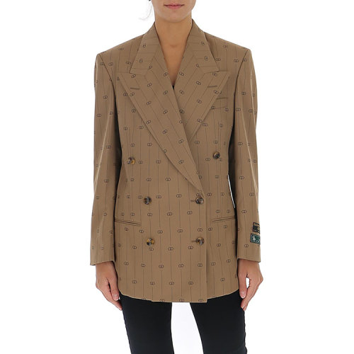 gucci/古驰 19年秋冬 gucci服装 女性 棕色 女士西服 589664 zabj0