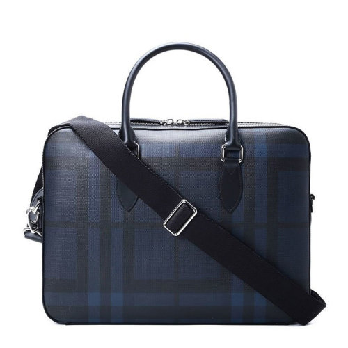burberry/博柏利 19秋冬新品经典格纹款式男士公文包手提包 聚氯乙烯