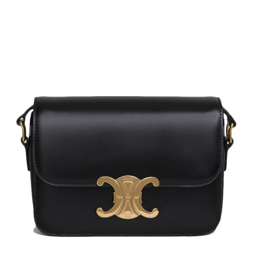 celine/赛琳 triomphe系列 19秋冬 女士小牛皮凯旋门翻盖单肩包斜挎包