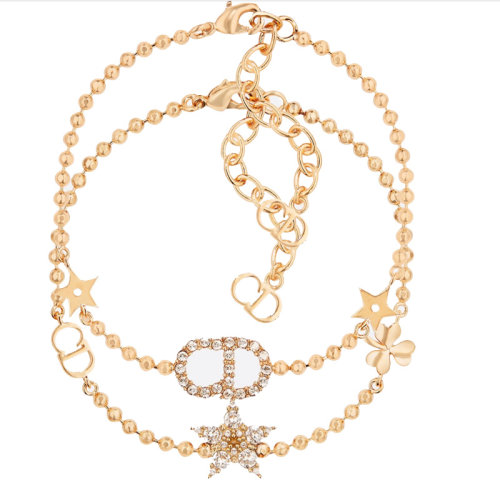 dior/迪奥 clair d lune手链迪奥cd手链手链白色水晶手链二合一手链 b