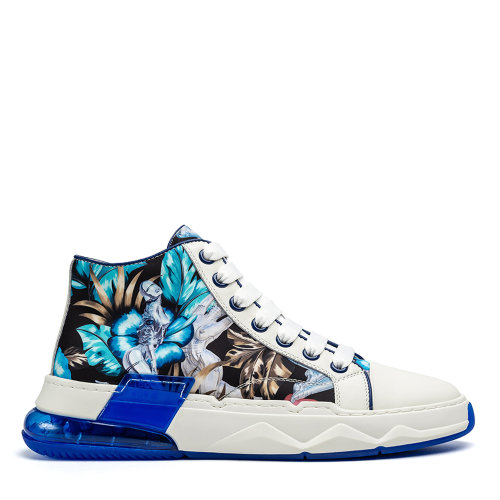 【19秋冬】ferrero ross/费列罗斯 牛皮拼接花布 男士时尚潮流超轻