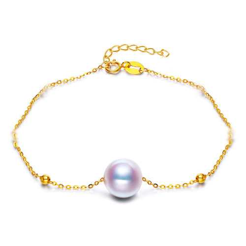 fellowes/黛西法罗 优雅腕饰女 女士18k金珍珠时尚百搭路路通手链