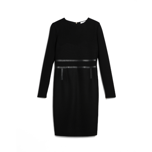 maxmara/麦丝玛拉 19秋冬女士新款黑色羊毛针织连衣裙 1626019306001