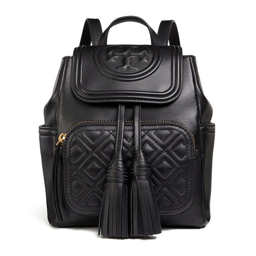 tory burch/汤丽柏琦 女士黑色羊皮小号背包双肩包女包 55782-001