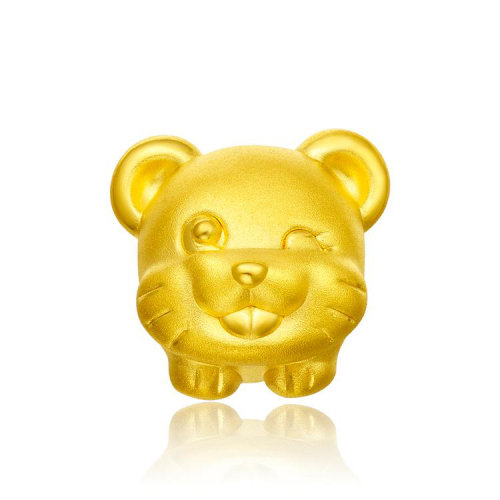 chow tai fook/周大福十二生肖转运珠足金黄金旺财狗吊坠r18112