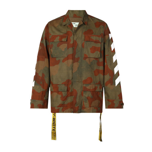 off-white/off-white沙漠迷彩飘带棉质夹克外套