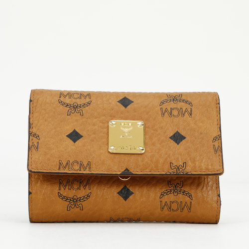 mcm(mcm) #棕色pvc短款三折钱包