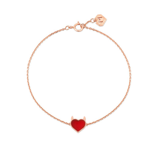 chow tai fook/周大福monologue独白恶魔之心18k金玛瑙手链女ma1405