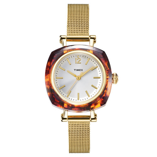 timex/天美时手表女简约ins风美国轻奢小众女表钢带石英学生方形dw