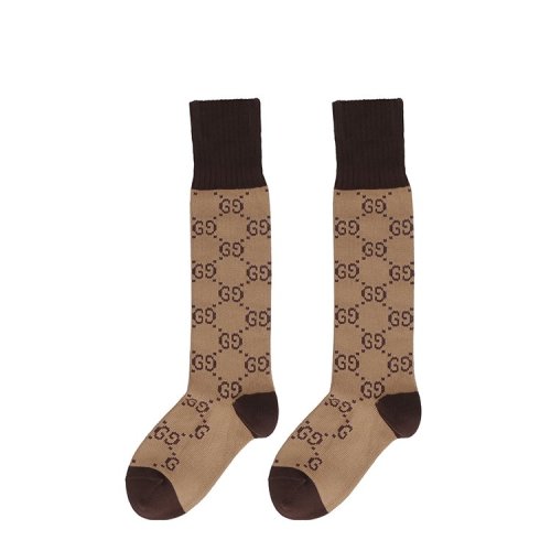 gucci/古驰 20年秋冬 gg图案棉质混纺短袜 男性 混色 男袜 4710934g
