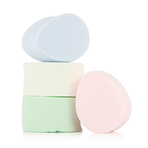 优家(uplus)亲水性干湿两用加厚水滴形化妆粉扑4个装(颜色随机)(彩妆