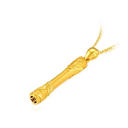 chow tai seng/周大生黄金吊坠男女款金箍棒系列挂坠足金七夕礼物g0gc