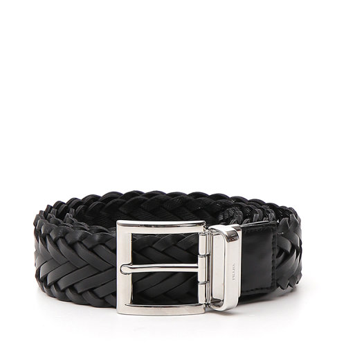 prada/普拉达 19年秋冬 百搭 男性 黑色 腰带 2cm143 2aj9 f0002