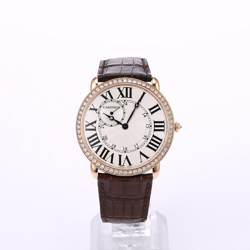 cartier(卡地亚) 路易卡地亚圆形系列男式手动机械腕表wr007001【上海