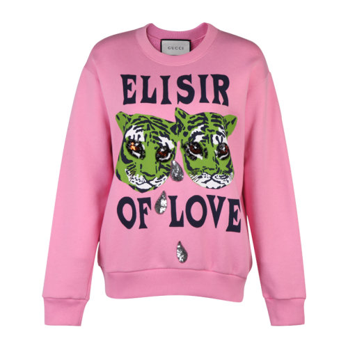 gucci/古驰 字母虎头印花圆领女卫衣 469250 xjbi5