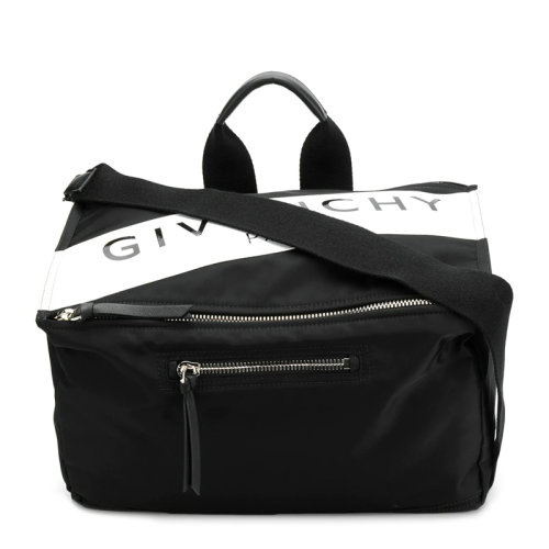 givenchy/纪梵希 20春夏 男士黑色尼龙经典logo款单肩斜挎包手提包