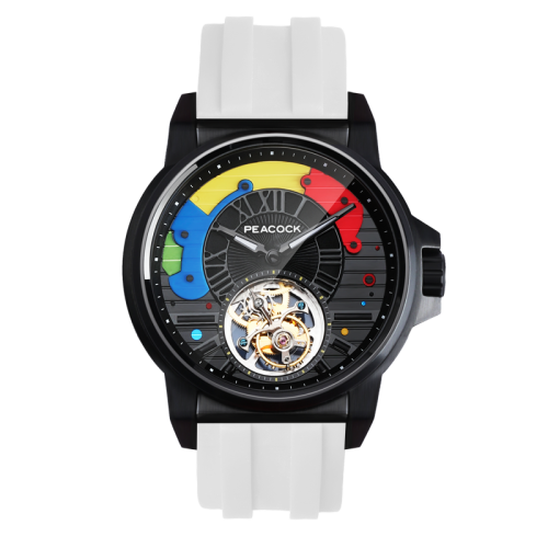 peacock/孔雀潮咖系列陀飞轮腕表 p506-2