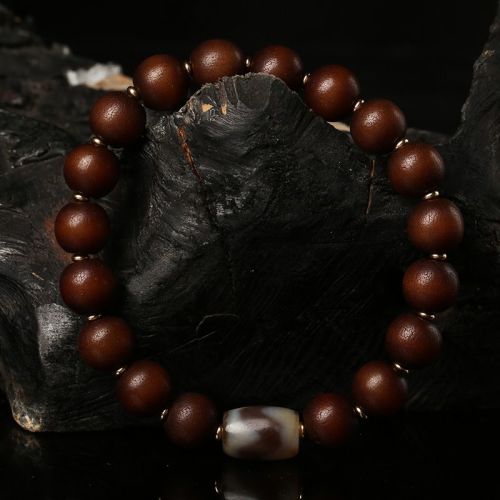 zhangs textiles/绣花张 百年菩提根大象皮佛珠手串【北京极速达】
