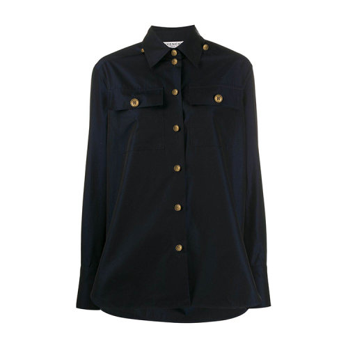 givenchy/纪梵希 20年春夏 服装 女性 蓝黑色 女士长袖衬衫 bw60l612