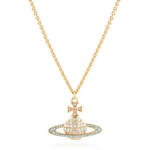 vivienne westwood/薇薇安威斯特伍德 奢侈品 首饰复古钻饰土星项链