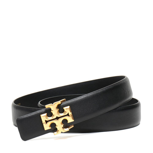 toryburch/汤丽柏琦女士kira系列皮革双t金色板扣式皮带腰带58284