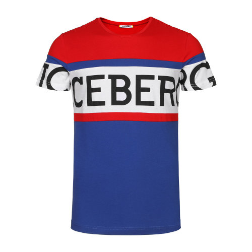 iceberg/冰山男士红蓝短袖t恤logo字母i3mf01563010001