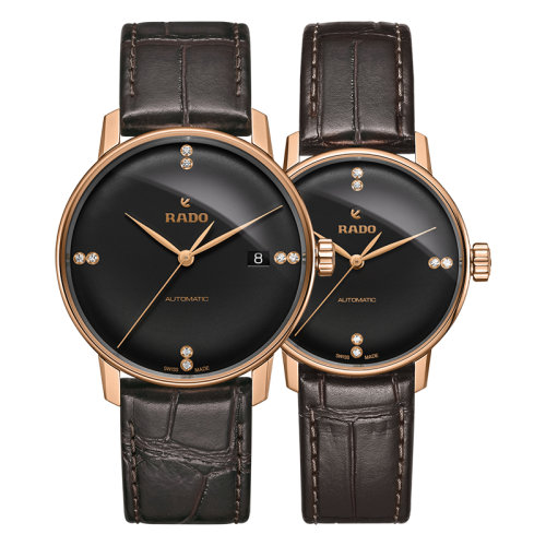 rado/雷达晶璨系列镶钻自动机械表情侣表r22861755 r22865755