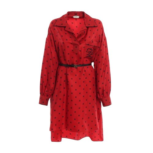 fendi/芬迪 20年春夏 服装 女性 红色 女士连衣裙 fda673.