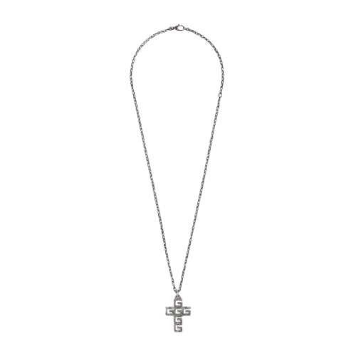 gucci 20春夏男士方形g十字架*银项链 552395 j8400 0811 一周左右