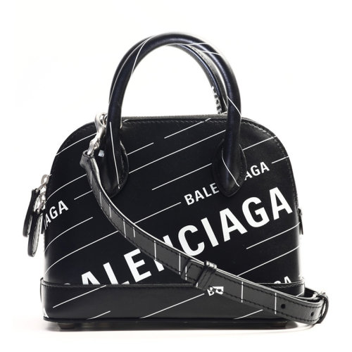 balenciaga/巴黎世家 ville系列 女士黑色小牛皮时尚贝壳