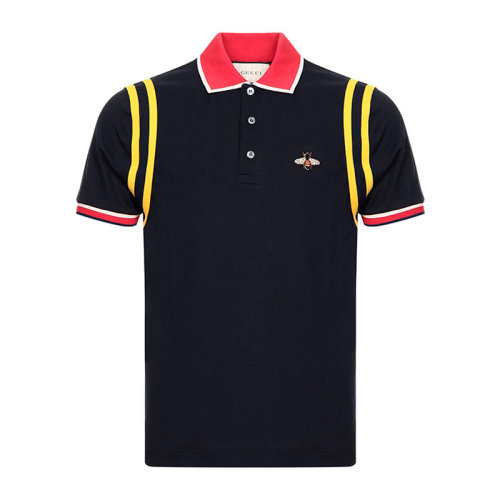 【包税】gucci 古驰 男装 服饰 棉质混纺蜜蜂刺绣商务休闲男士短polo