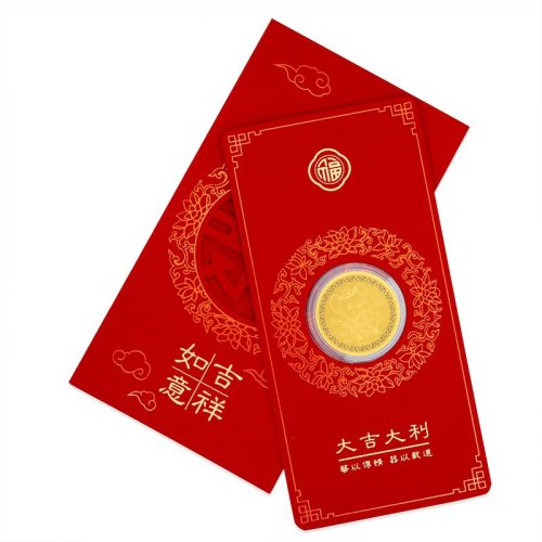 金大福/金大福珠宝足金鼠年招财进宝纳福金币auec00175