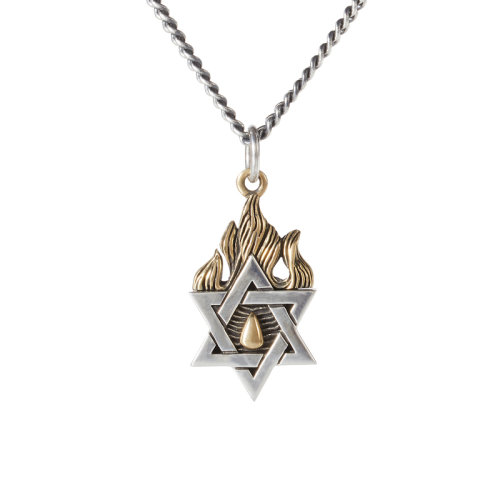 kingbaby/kingbaby 火焰合金六芒星项链