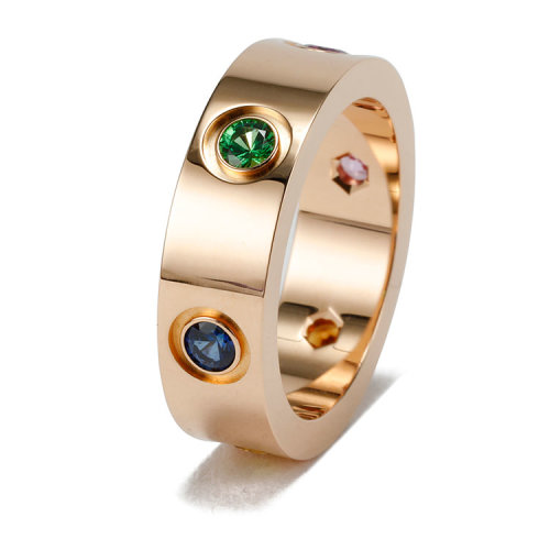 cartier(卡地亚) love系列18k金六颗彩宝戒指49