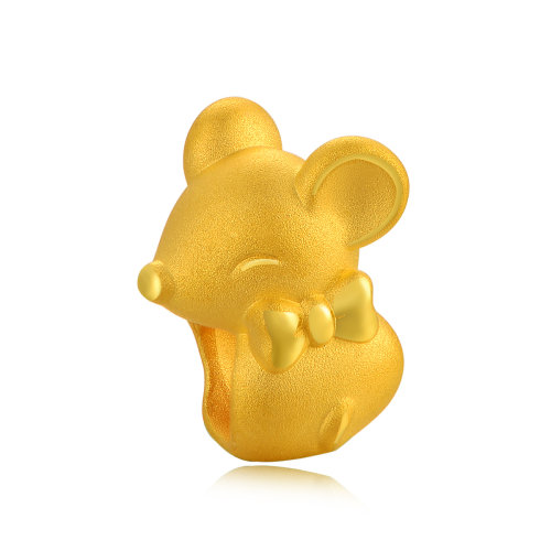 中银金行/中银金行 黄金鼠3d硬金足金金福鼠黄金转运珠手绳十二生肖鼠