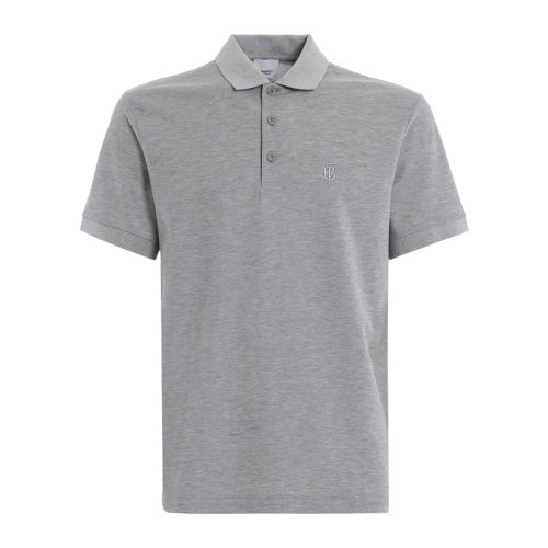 burberry/博柏利 男装 服饰 灰色棉质翻领tb标志时尚休闲 男士短polo