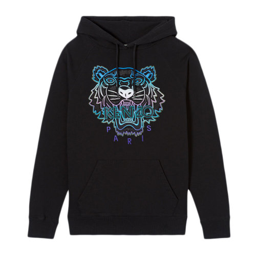 20春夏 女装 服装 女卫衣棉质抽绳式连帽套头衫经典logo款老虎头图案