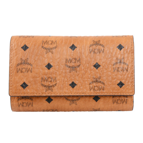 【20年春夏新款】mcm/mcm女士棕色人造革中长款钱包钱夹 mym8svi49co