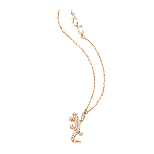 cc卡美珠宝/cc卡美珠宝潮系列仲夏之梦壁虎18k金钻石项链